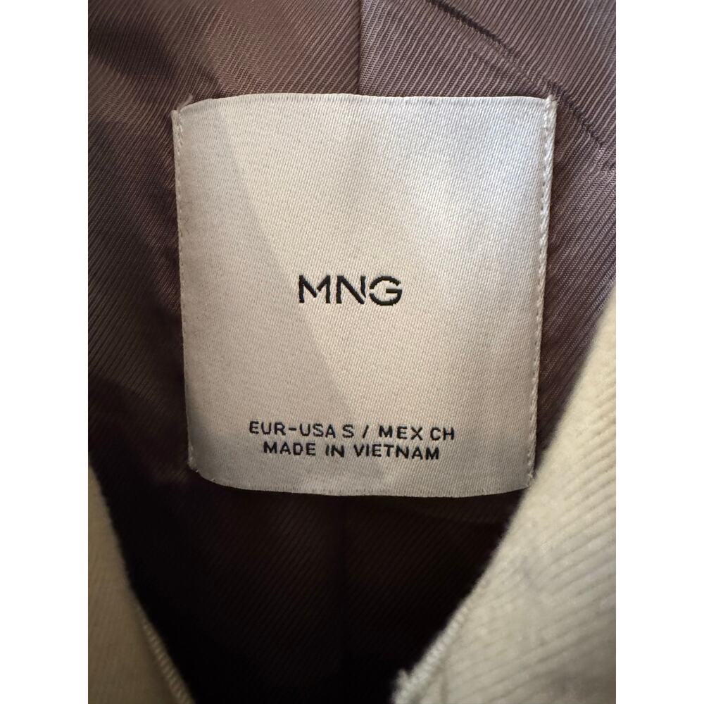 Chic Mango Cotton Mid-Length Trench Coat - Beige, Size S - Picture 5 of 6